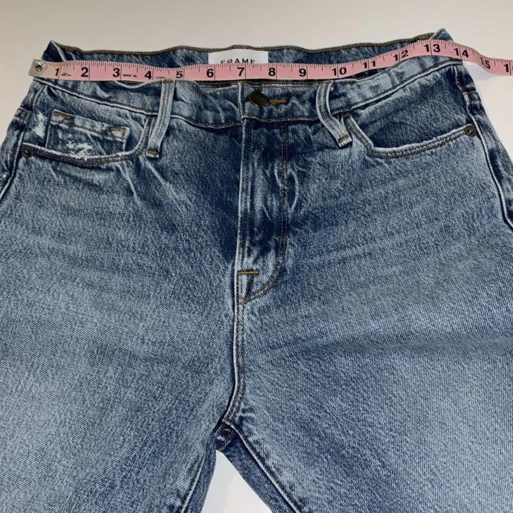 Frame High Rise Straight Leg Jeans Size 24 - Picture 10 of 13